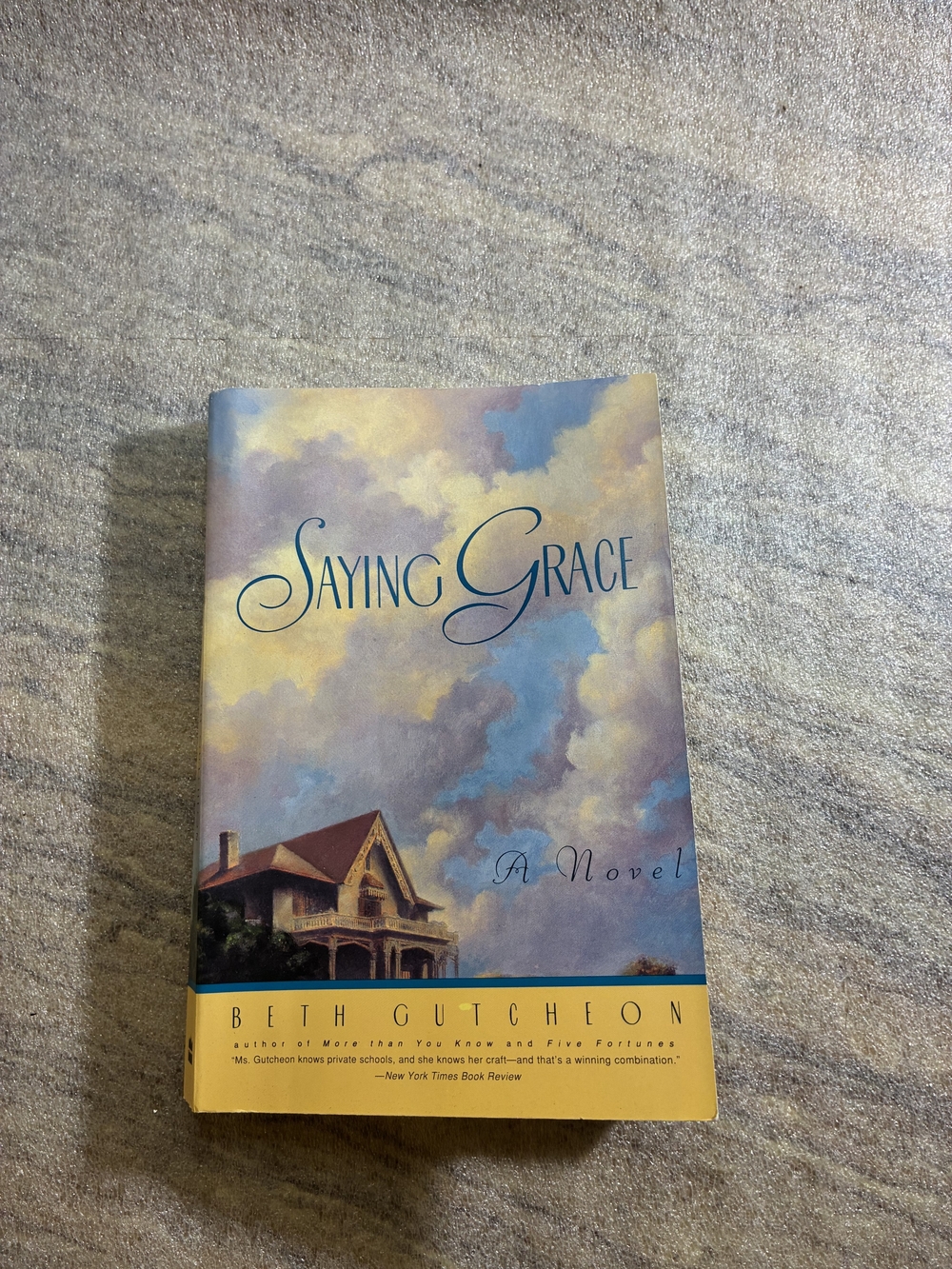 Saying Grace — Beth Gutcheon Paperback Novel